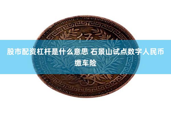 股市配资杠杆是什么意思 石景山试点数字人民币缴车险
