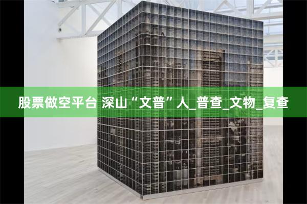 股票做空平台 深山“文普”人_普查_文物_复查