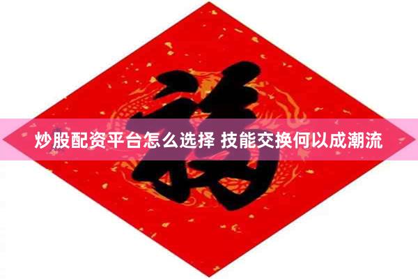 炒股配资平台怎么选择 技能交换何以成潮流