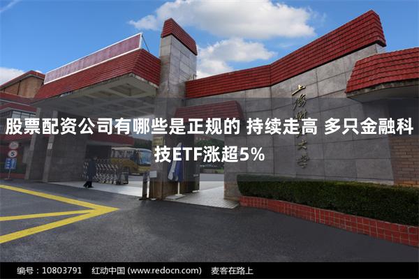 股票配资公司有哪些是正规的 持续走高 多只金融科技ETF涨超5%